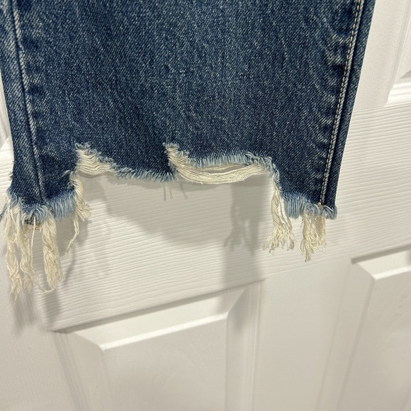 NWT‎ Special A Women's Size 3 Mid Rise Button Up Jeans Dark Wash Distressed Hem - Picture 5 of 11